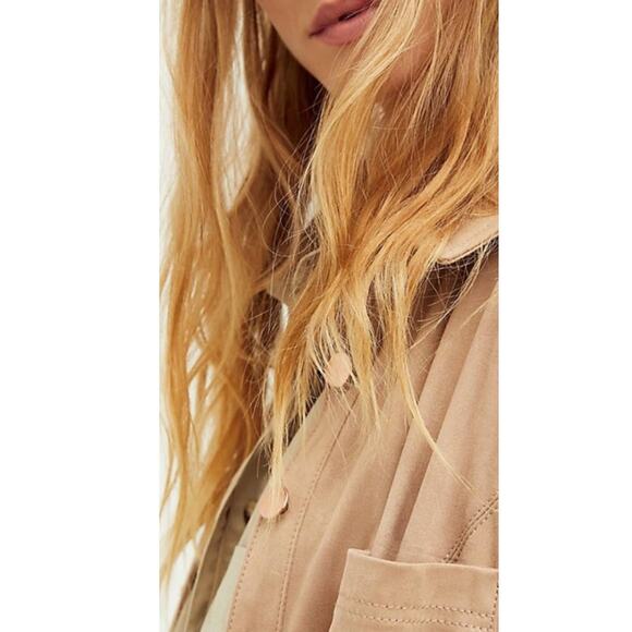 Free People Tan Button-Up Jacket - Picture 6 of 6